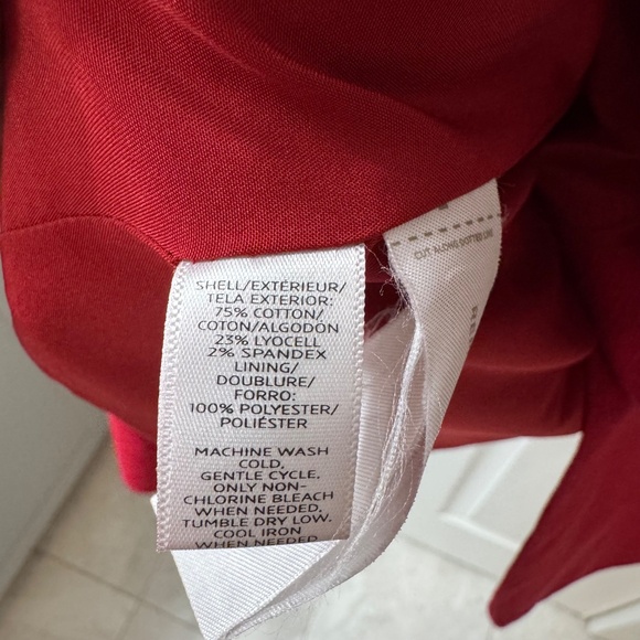 ❤️ Ann Taylor LOFT Red Open-Front Blazer – Size 14, EUC - Picture 4 of 4